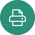 Icon of printer in green - Mobile Printing Quick link