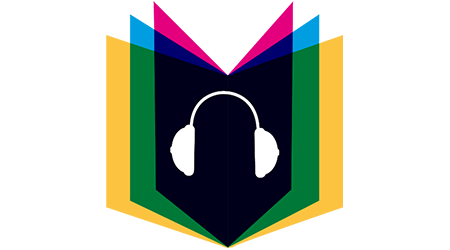 LibriVox.org logo with multicolor book icon and headphones.