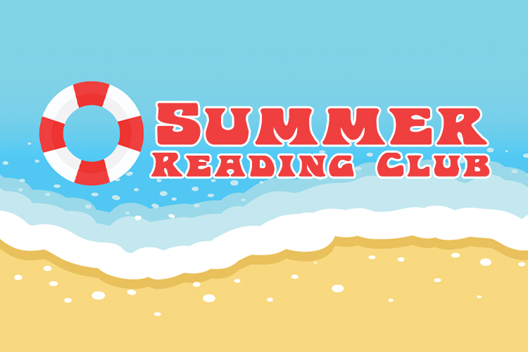 Beach with float tube "Summer Reading Club"