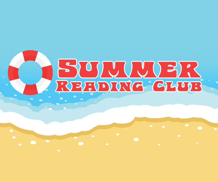 Beach with float tube "Summer Reading Club"