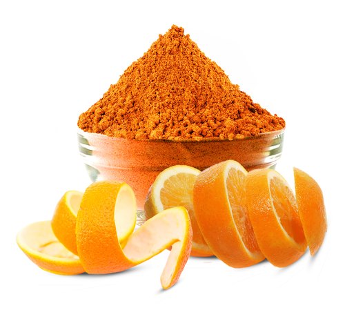 orange peel and powder