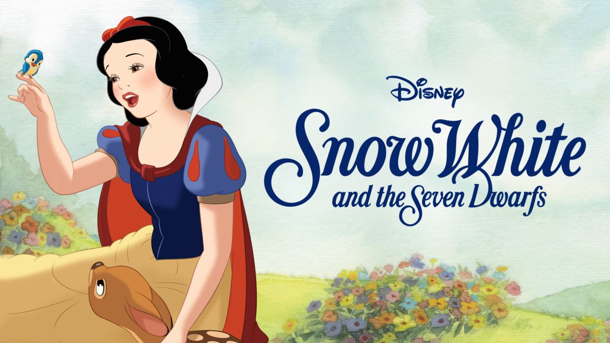 Image of Disney's Snow White singing to a bird.