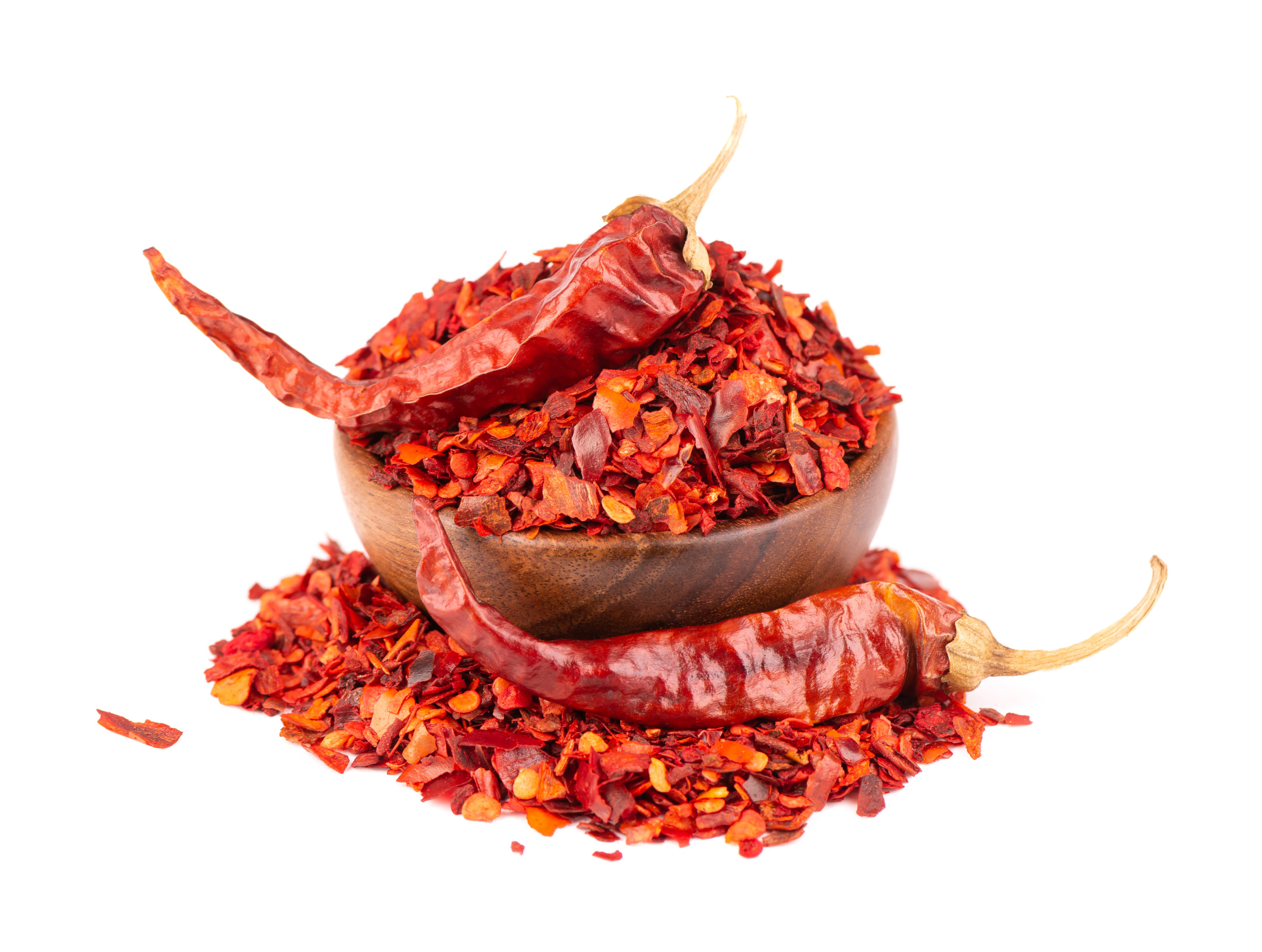 Image of chili pepper and chili flakes.