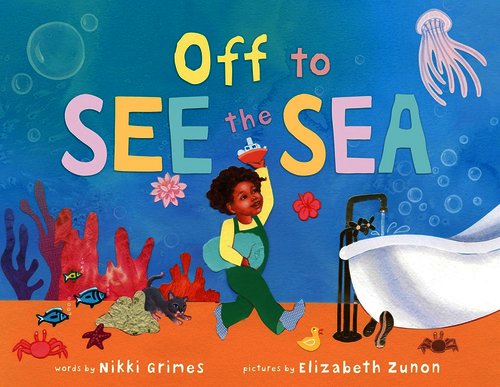 Off to See the Sea book cover with child holding ship.