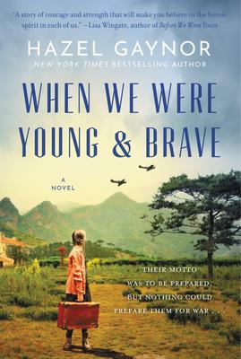 When We Were Young and Brave book cover with girl carrying a red suitcase.