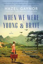 When We Were Young and Brave book cover with girl carrying a red suitcase.
