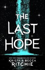 The Last hope cover, black with neon teal waterfall