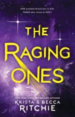 The Raging Ones cover - purple background with yellow font