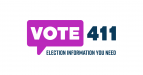 Vote 411 logo, Election information you need in logo