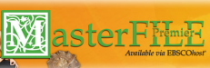 MasterFILE Premier available via EBSCOhost in yellow and green