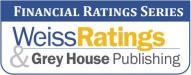 Weiss Ratings Logo, blue and gold wording