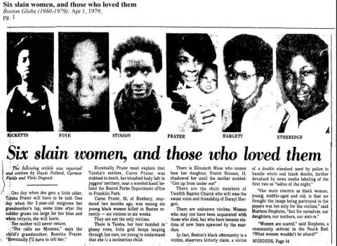 Image of newspaper article about the Roxbury Murders.