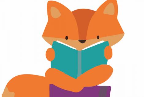 1000 Books Before Kindergarten orange fox reading.
