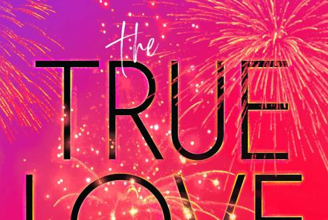 The True Love Experiment cover, pink and purple with fireworks